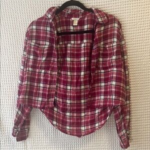 Forever 21 Pink Plaid Jacket